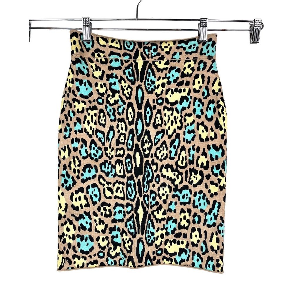 BCBG Maxazria Lucile Leopard Print Pencil Skirt sz M